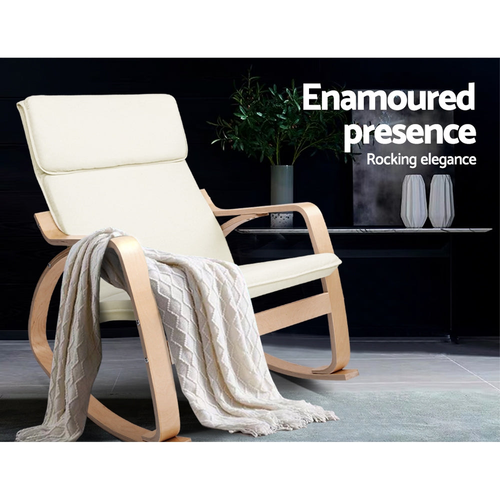 Artiss Rocking Armchair Nursing Bentwood Aero