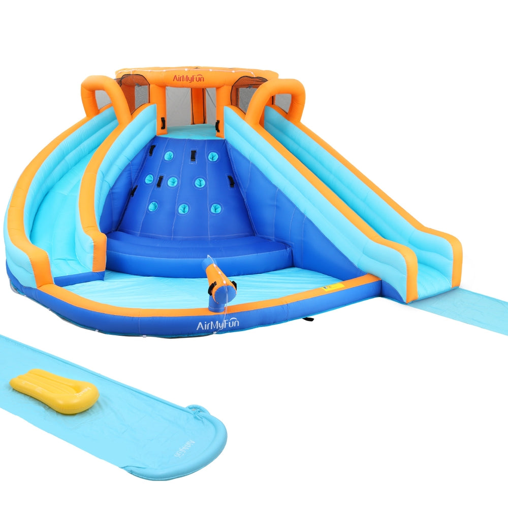 AirMyFun Kids Inflatable Pool Water Double Slide Park Jumping Castle 465X390CM