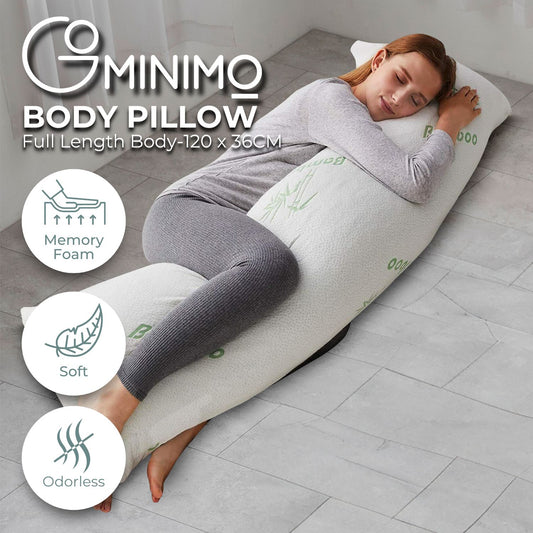 Gominimo Memory Foam Full-Length Body Hug Pillow SleepCushion Maternity Support