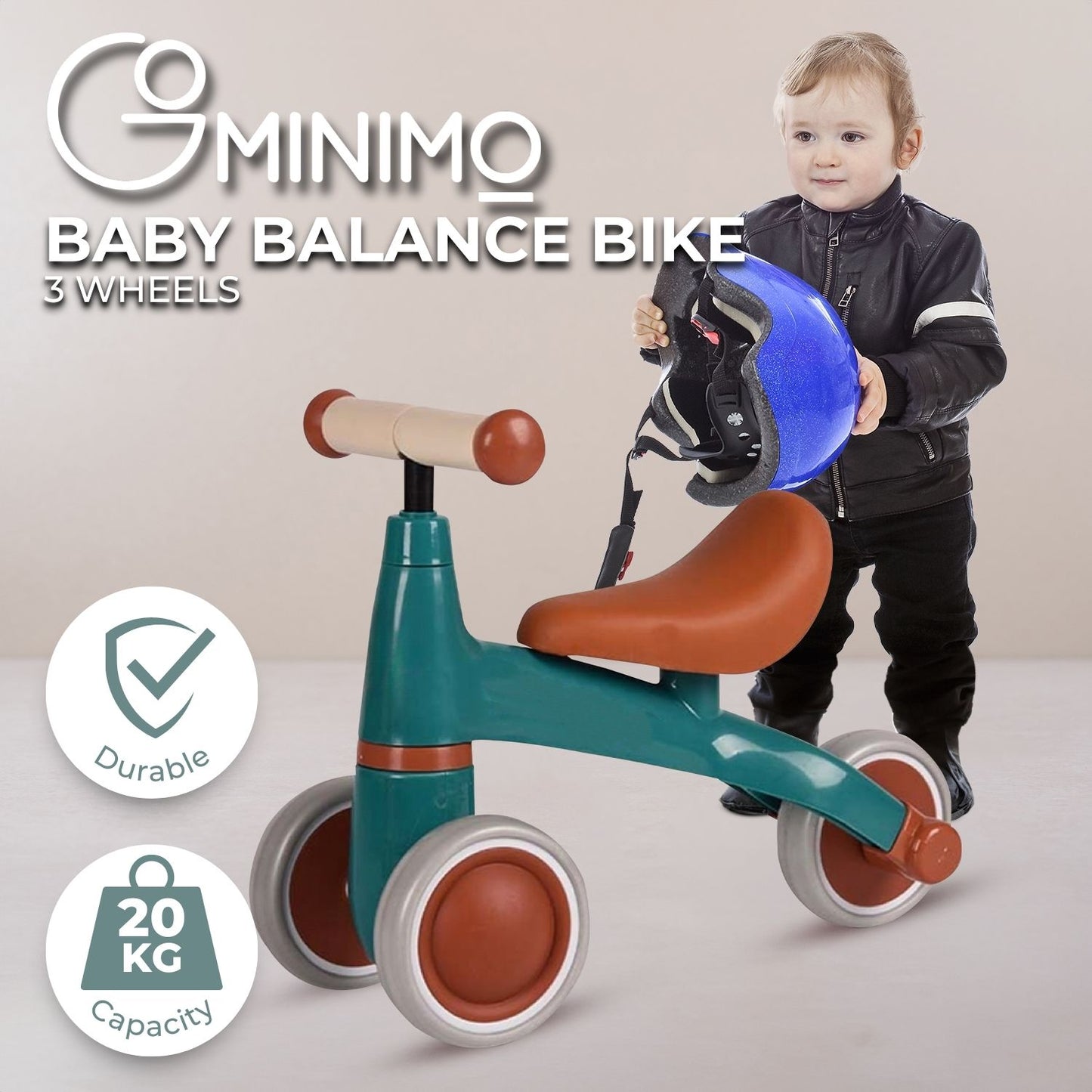 GOMINIMO 3 Wheels Baby Balance Bike (Green)