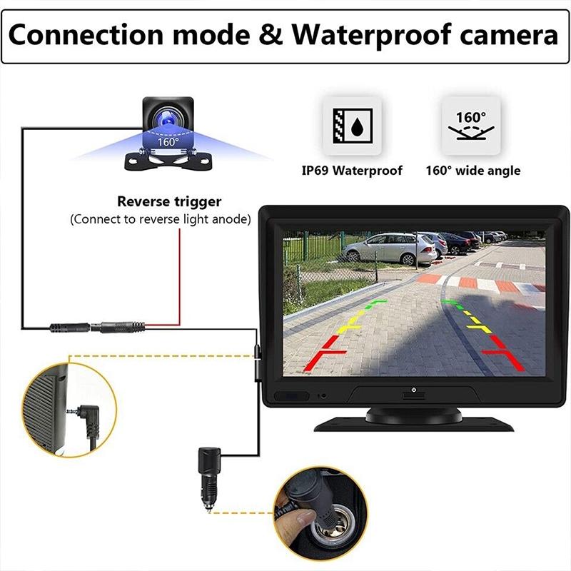 7 Touch Display Car Navigator With Dual-Lens Smart Driving Recorder - Portable And Wireless