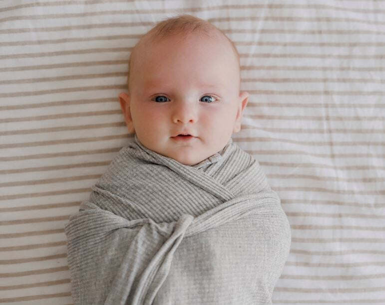 Ponchik Babies + Kids - Ribbed Swaddle Jersey Wrap - Koala