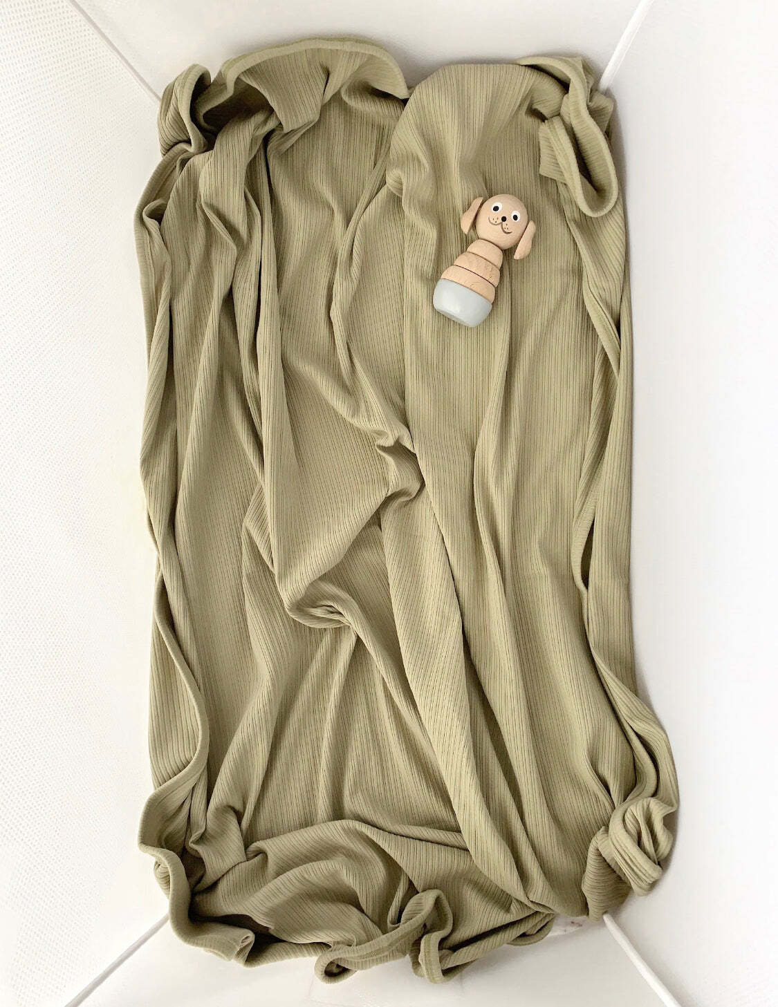 Ponchik Babies + Kids - Ribbed Swaddle Jersey Wrap - Pistachio