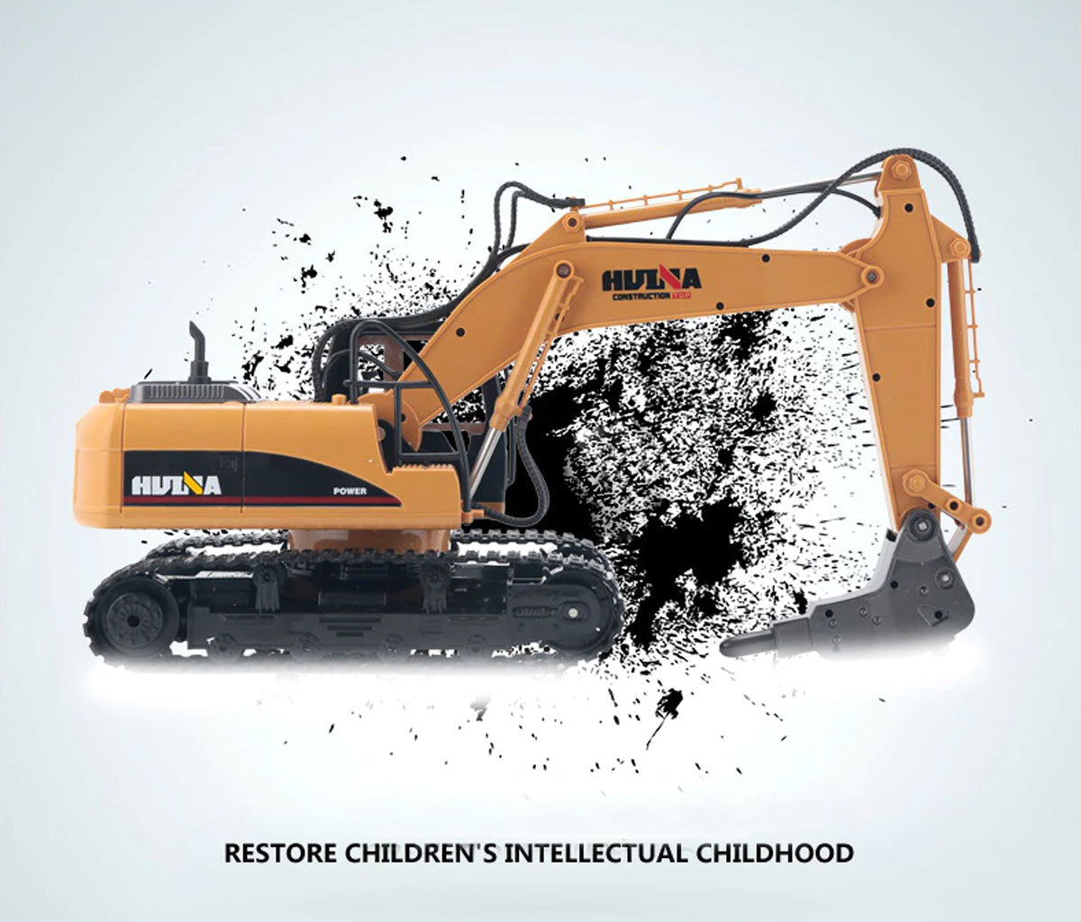 HUINA 1/14 16CH RC Broken Drill Drilling Excavator Construction Vehicle Toy Gift