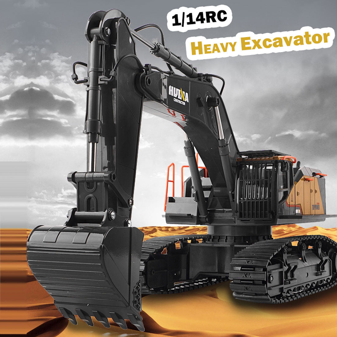 HUINA 1/14 22CH RC Alloy Excavator Construction Engineering Vehicle Toy Gift