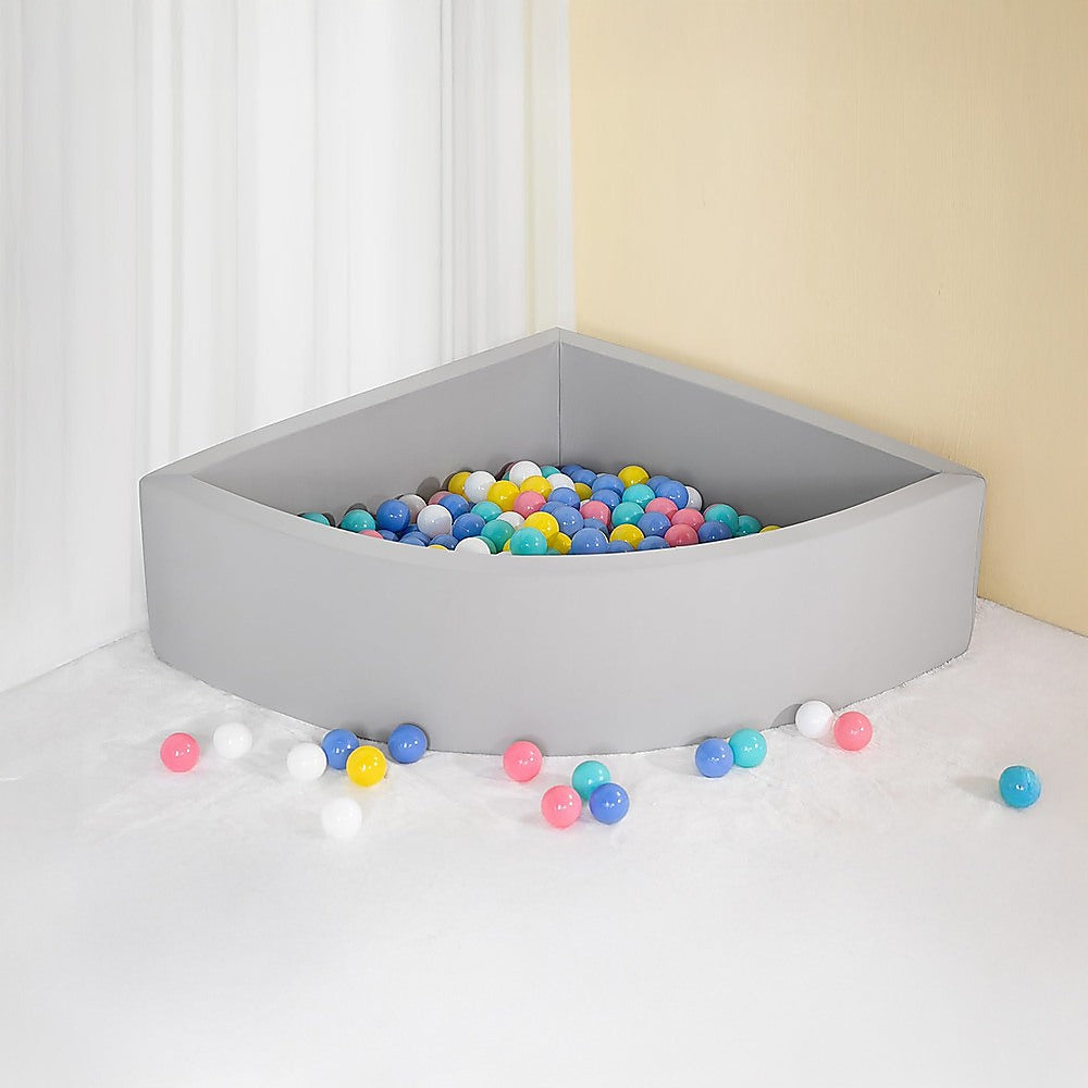 Corner Ball Pit Playpen Enclosure Grey