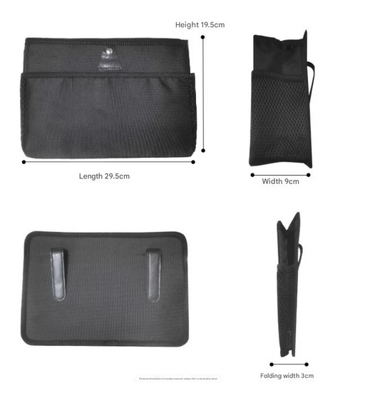 Black Car Backseat Organizer - Compact and Convenient for Car Storage