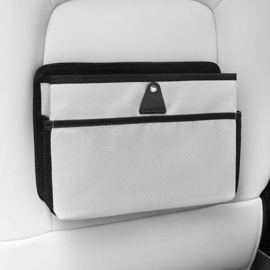 Grey Car Backseat Organizer - Compact and Convenient for Car Storage